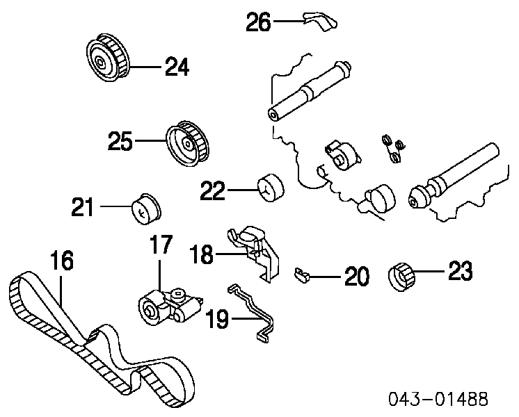 13073AA080 Subaru ролик ременя грм, паразитний