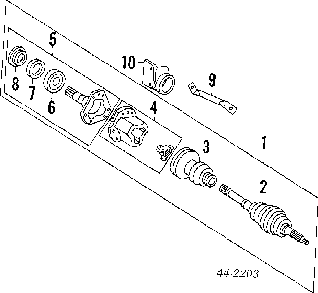 Піввісь задня, права 4341020042 Toyota