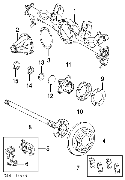 Задні гальмівні колодки 0446660060 Toyota
