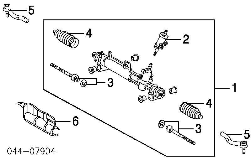 Рейка рульова 44250AA010 Toyota