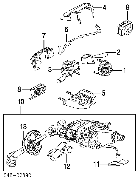 Перемикач підрульовий, лівий Volkswagen Touareg 1 (7LA) (Фольцваген Туарег)