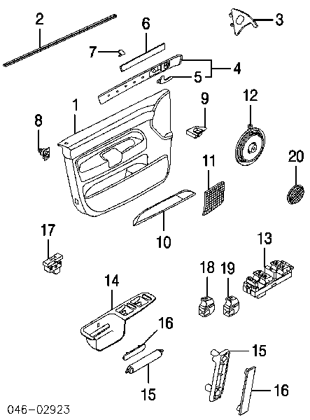 Кнопка вмикання двигуна склопідіймача задня 1F09598553X1 VAG