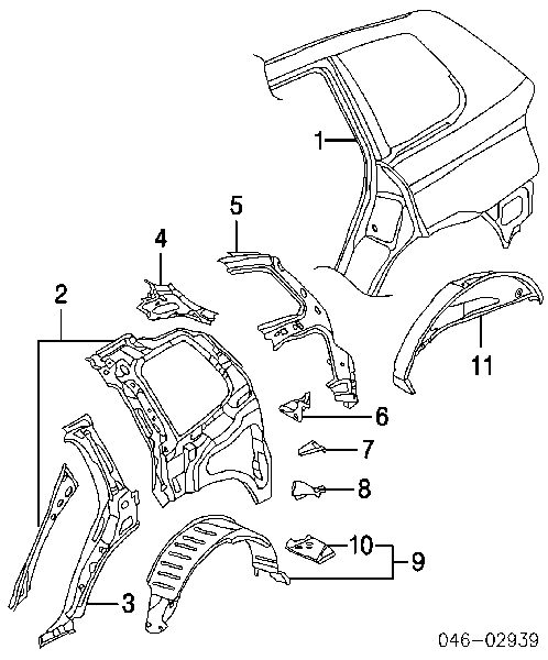 7L0803425A VAG Арка крила заднього лівого
