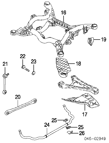 Стабілізатор задній Audi Q7 (4L) (Ауді Ку 7)
