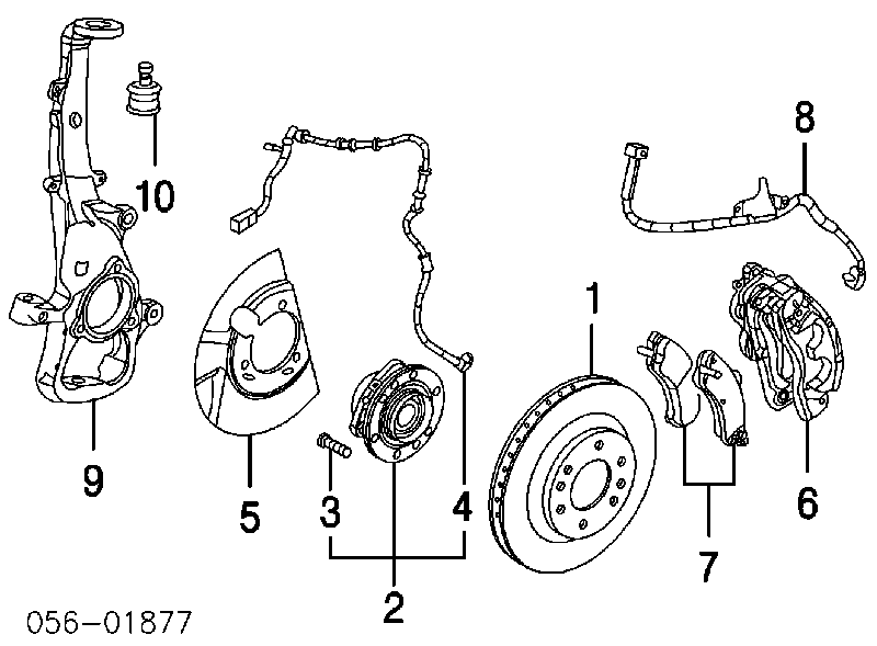 Колодки гальмівні передні, дискові 8124977820 Isuzu