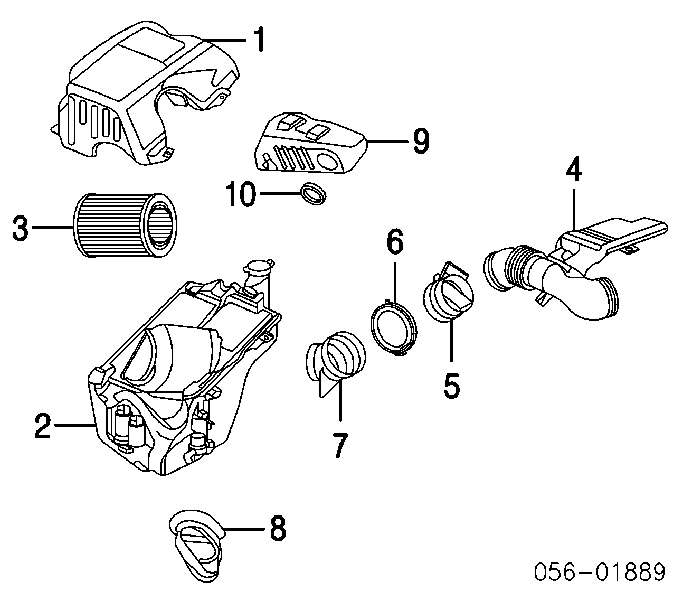 Датчик потоку (витрати) повітря, витратомір MAF - (Mass Airflow) 8253184110 Isuzu