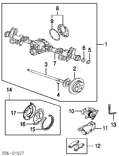 Підшипник піввісі заднього моста 8124790310 Isuzu