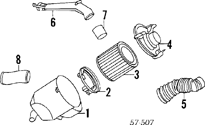 Фільтр повітряний MD607648 Mitsubishi