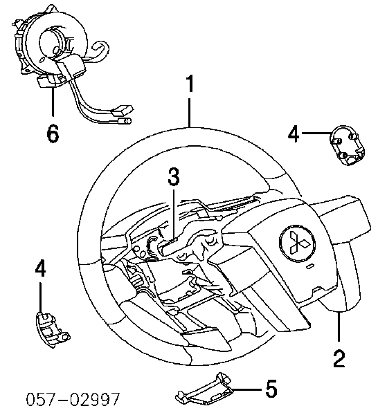 MR588144 Mitsubishi Блок кнопкових перемикачів кермового колеса