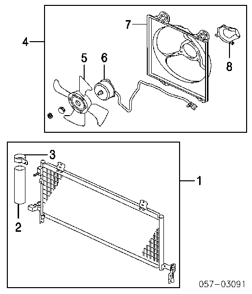 Вентилятор/крильчатка радіатора кондиціонера Mitsubishi Galant (Міцубісі Галант)
