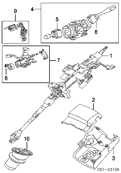 Перемикач підрульовий, лівий Mitsubishi Lancer 9 (CSA) (Міцубісі Лансер)