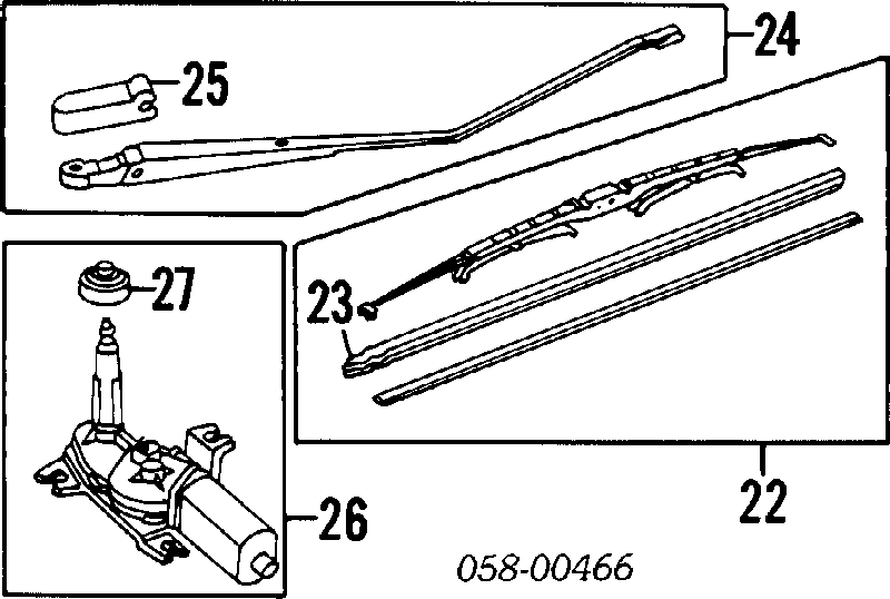 Щітка-двірник лобового скла, пасажирська 38470SB2672 Honda