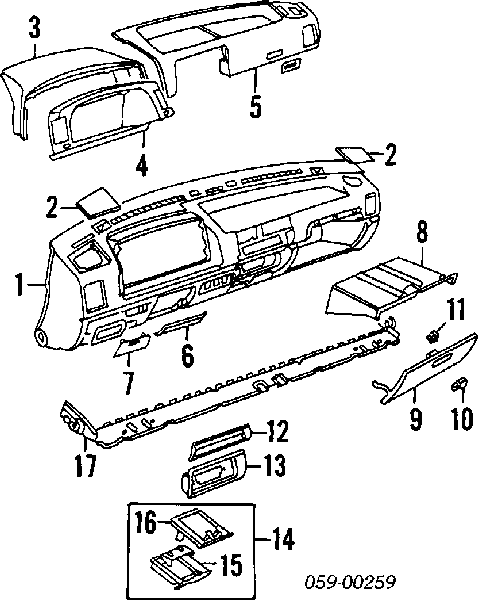 96056001 Peugeot/Citroen Замок двері правої передньої