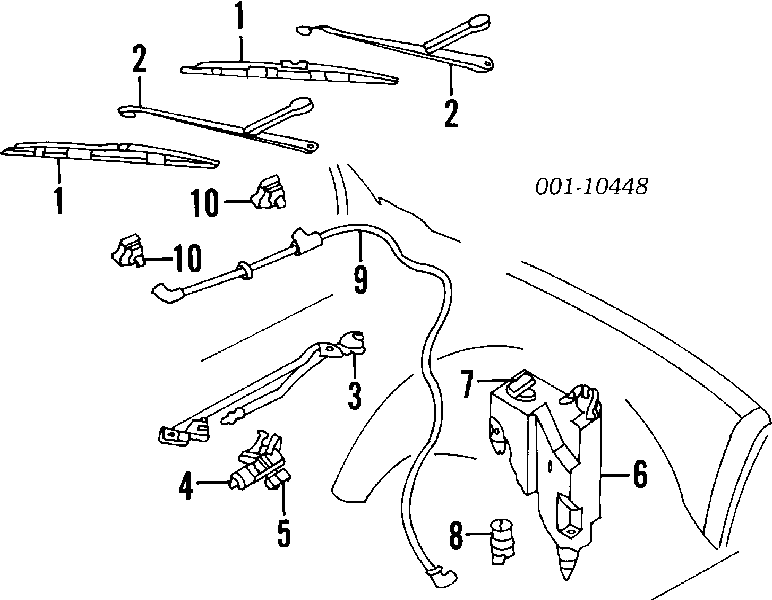 Насос-двигун омивача скла, переднього 8221276530 Isuzu