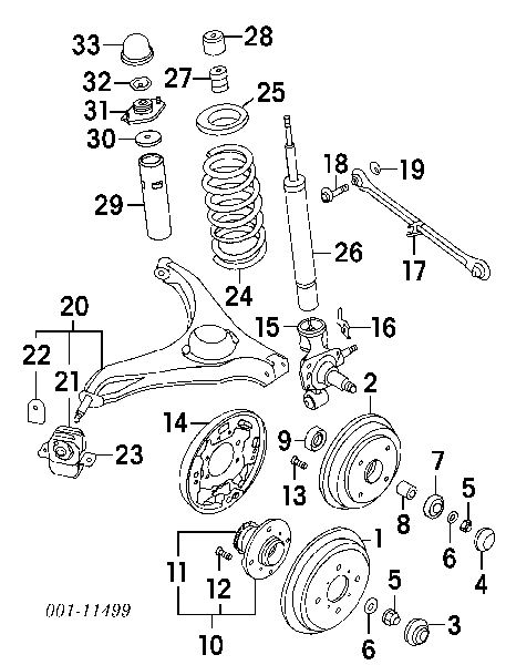 Барабан гальмівний задній 4351150G50 Suzuki