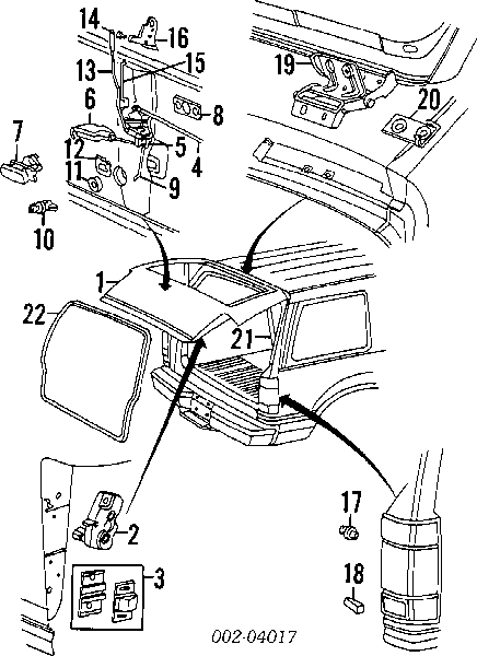 Амортизатор кришки багажника/ двері 3/5-ї задньої Ford Explorer U2