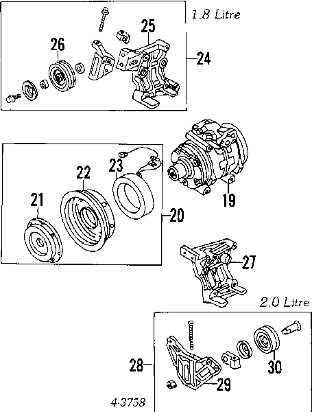 MB609192 Mitsubishi Компресор холодоагенту