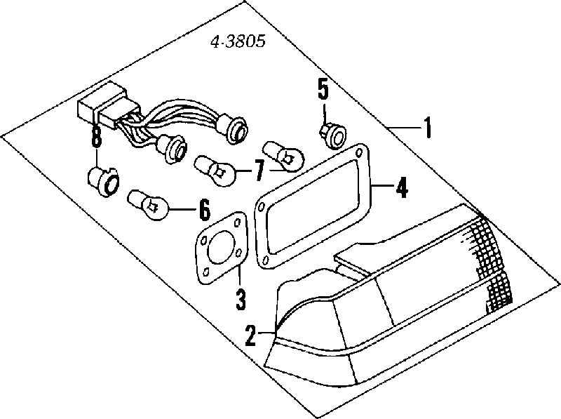 Ліхтар задній лівий Mitsubishi Eclipse 1 (D22A, D27A) (Міцубісі Екліпс)