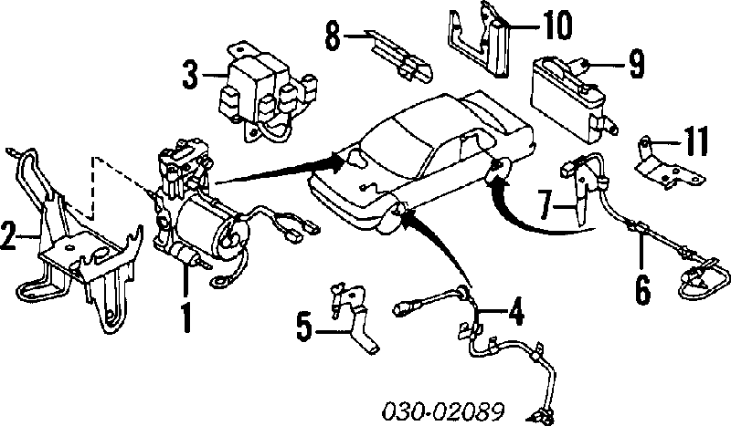  Датчик АБС (ABS) задній, правий Nissan Sunny 3