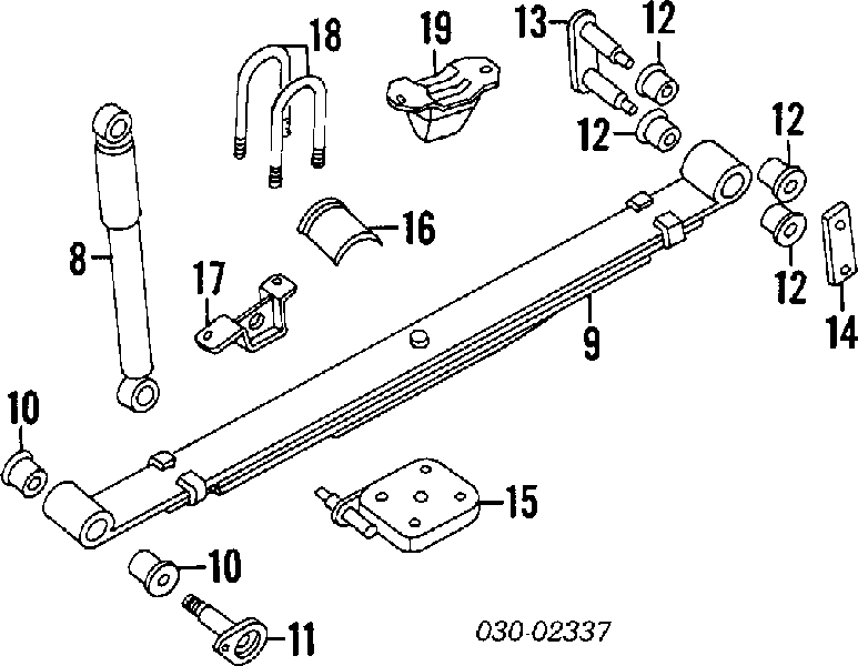 Сайлентблок ресори, передній NISSAN 5504531G00