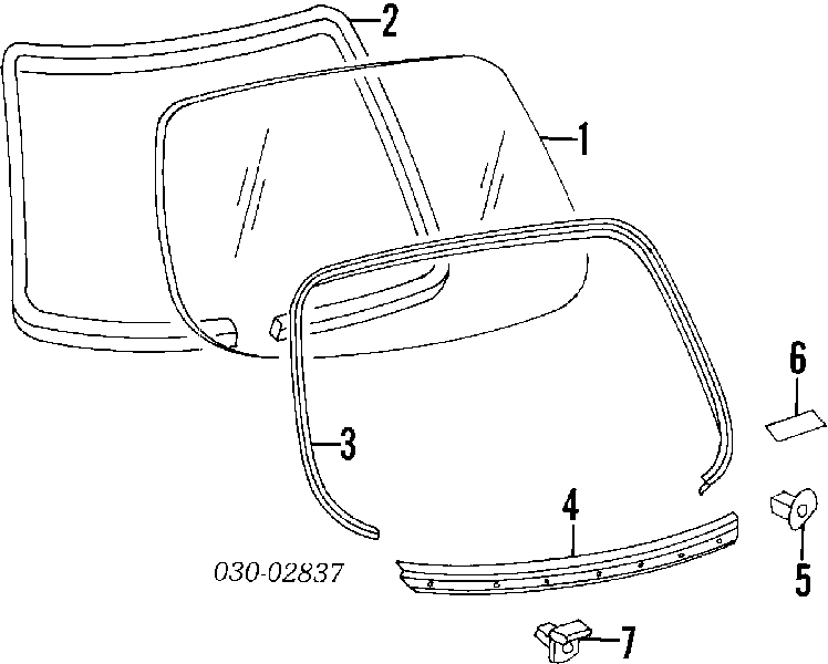 Молдинг заднього скла 7975240U10 Nissan