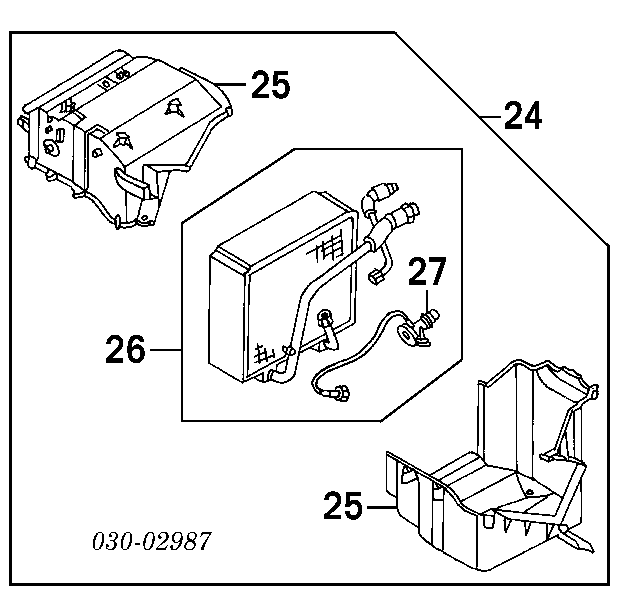  Радіатор кондиціонера салонний, випарник Nissan Sunny 3