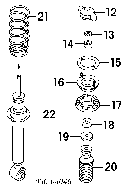 Амортизатор задній 562104B025 Nissan