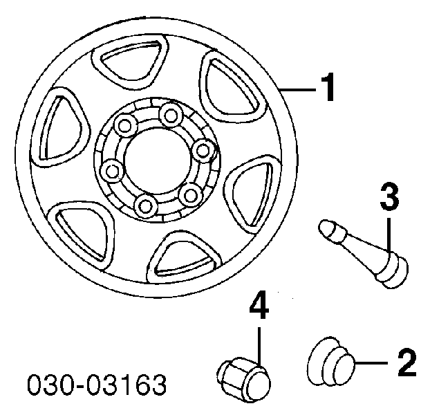 Гайка колісна 4022443N00 Nissan