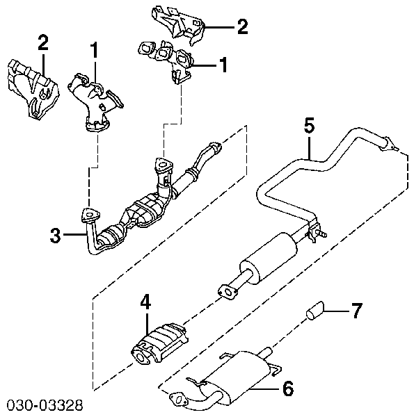 Глушник, центральна частина 2030041U00 Nissan