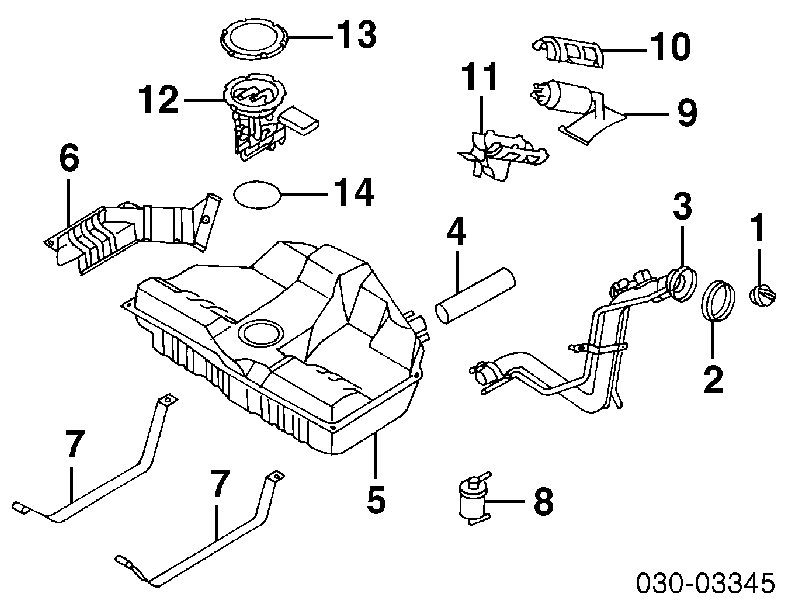 Бак паливний 1720240U01 Nissan