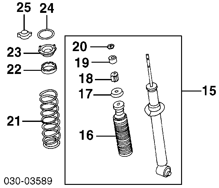 Купити 5621066F28 Nissan/Infiniti Стійка амортизатора задня
