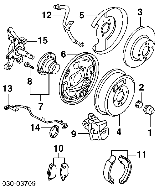 Колодки гальмові задні, барабанні 440602B026 Nissan