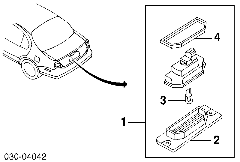 265103J100 Nissan/Infiniti Ліхтар освітлення номерного знака