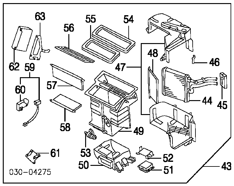 271402W602 Nissan радіатор пічки (обігрівача)
