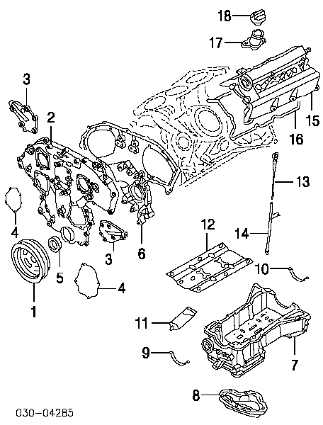 132704W000 Nissan/Infiniti Прокладка клапанної кришки двигуна, ліва