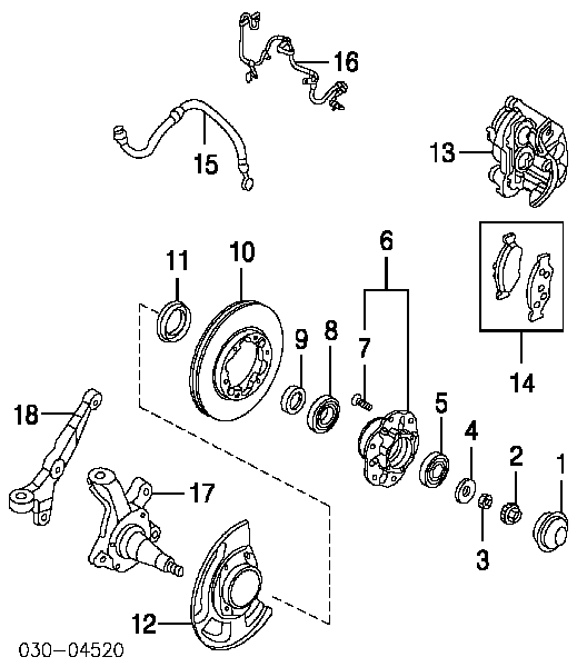 Підшипник маточини передньої 402159Z400 Nissan