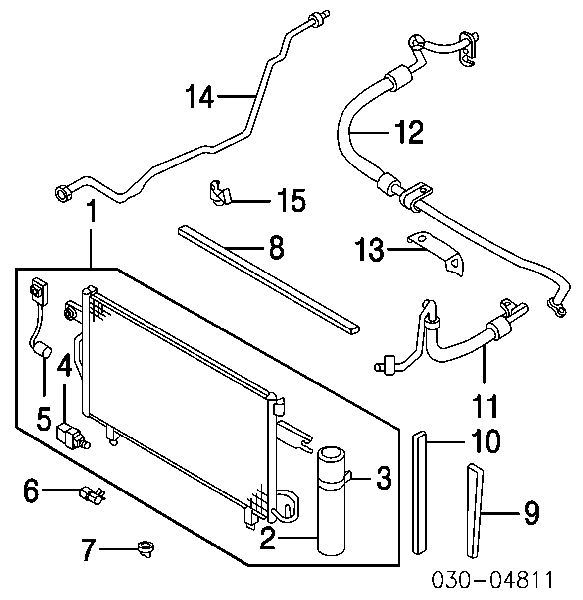 Конденсатор кондиціонера Nissan/Infiniti 921004W011 ціна, від 104.67 USD