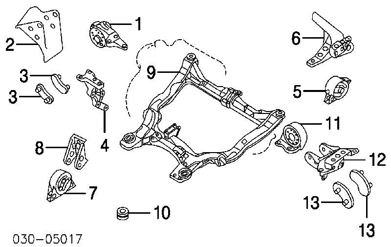 112208J100 Nissan подушка (опора двигуна, ліва)