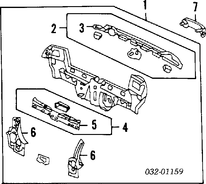 Панель задня, багажного відсіку Honda Civic 5 (EG, EH) (Хонда Цивік)