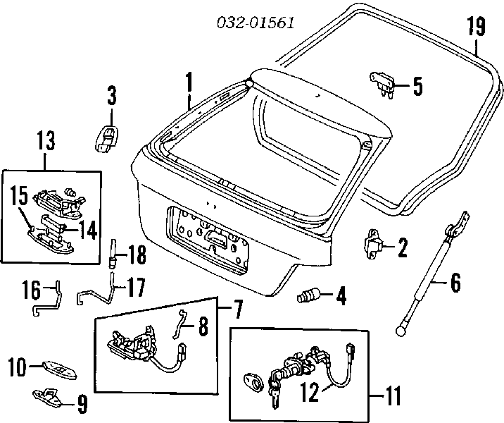 Амортизатор кришки багажника/ двері 3/5-ї задньої 74820SV5305 Honda