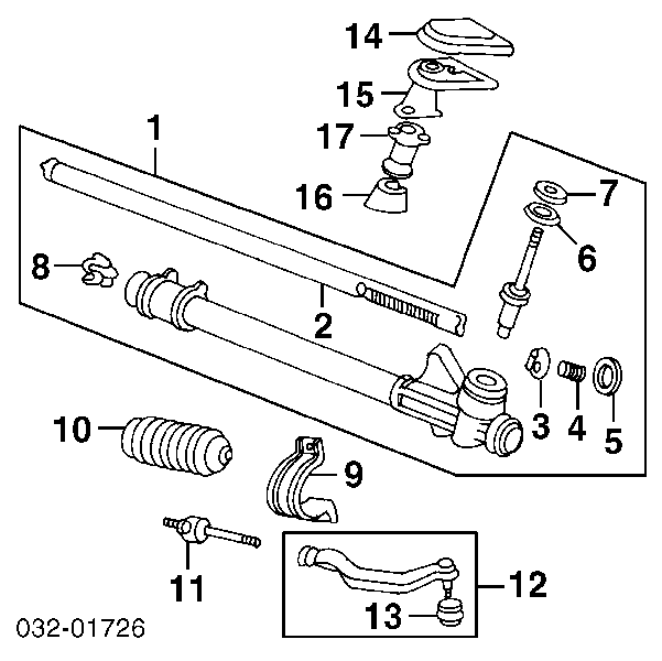 Рульова рейка 53040S04A01 Honda
