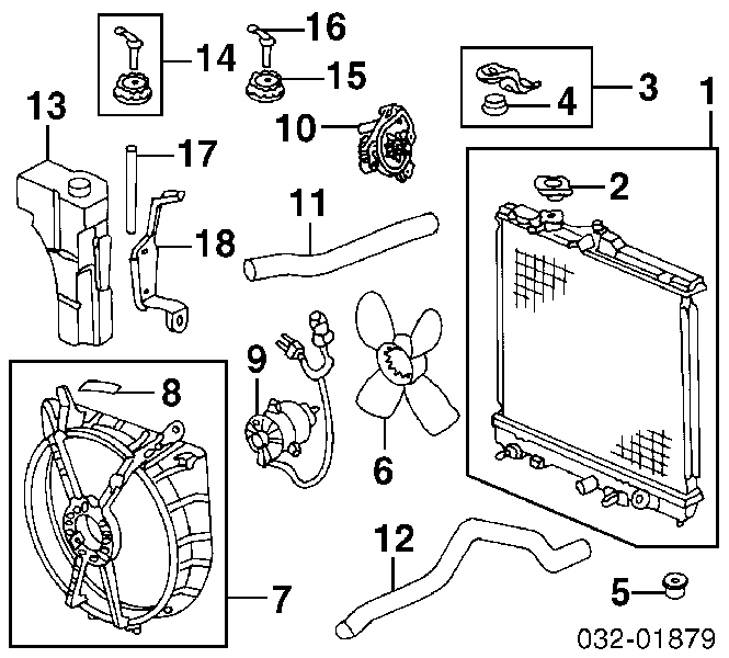 Радіатор охолодження двигуна 19010P28G52 Honda