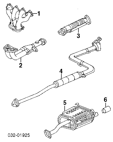 Газопроводи (колектор випускний) Honda 18100PM6H00 ціна, від 34.59 USD