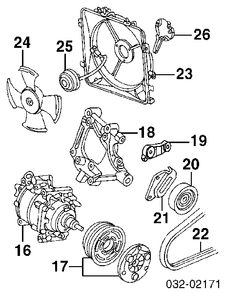 Купити 38810P28A02 Honda Компресор кліматичної установки