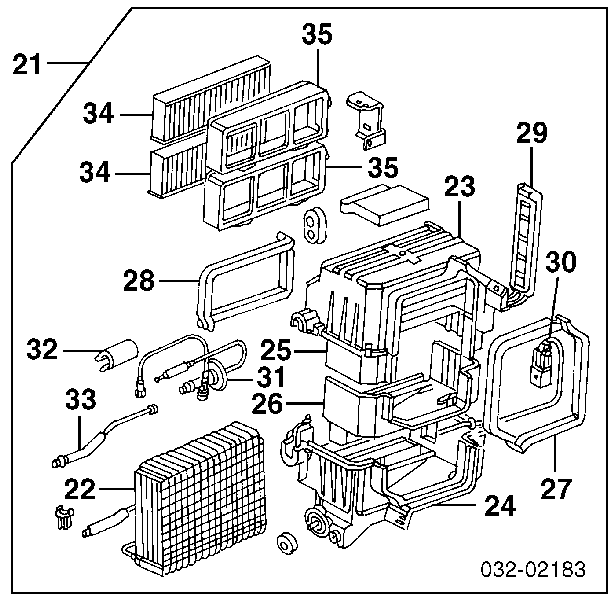  Радіатор кондиціонера салонний, випарник Honda Accord 6