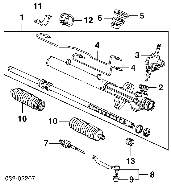 Тяга рульова поперечна Honda 53010S87A01 ціна, від 12.67 USD