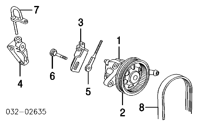 Насос гідропідсилювача керма (ГПК) 56110P8FA01 Honda