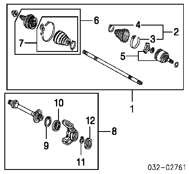ШРУС зовнішній передній ADH28975 Blue Print