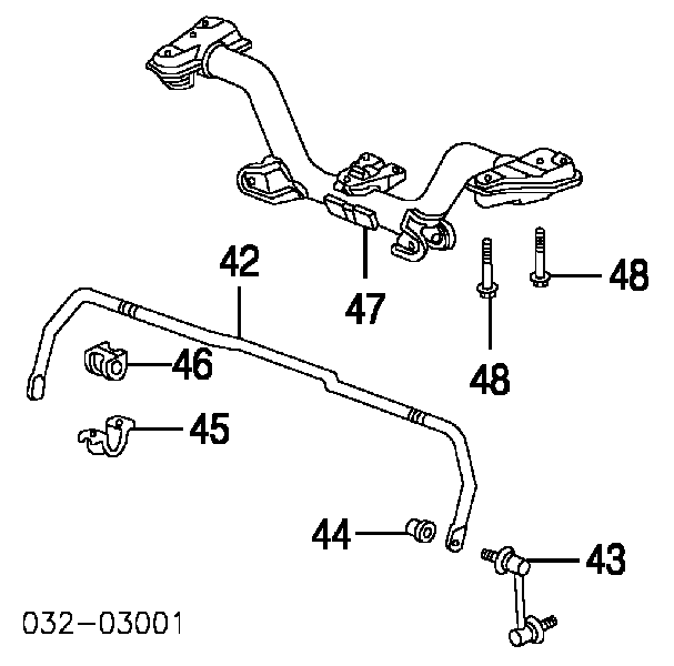 Стабілізатор задній Honda CR-V (RD) (Хонда Црв)
