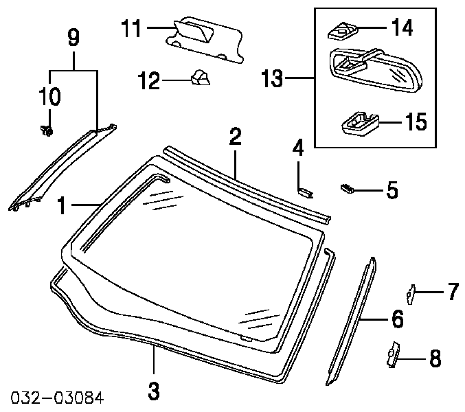 Лобове скло на Honda Civic VII 